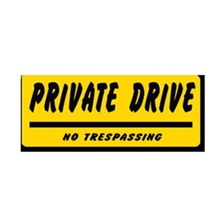 EVERMARK EverMark YHM010-01 Private Drive No Trespassing Clip-On Sign YHM010-01
